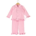 thumbnail image 4 of Pijamas de manga larga para niños y niñas, conjuntos de pijamas de 2022 algodón con volantes, para Otoño e Invierno, 4 of 4