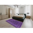 thumbnail image 5 of Ahgly Company Machine Washable Indoor Rectangle Industrial Modern Purple Flower Purple Area Rugs, 3' x 5', 5 of 7