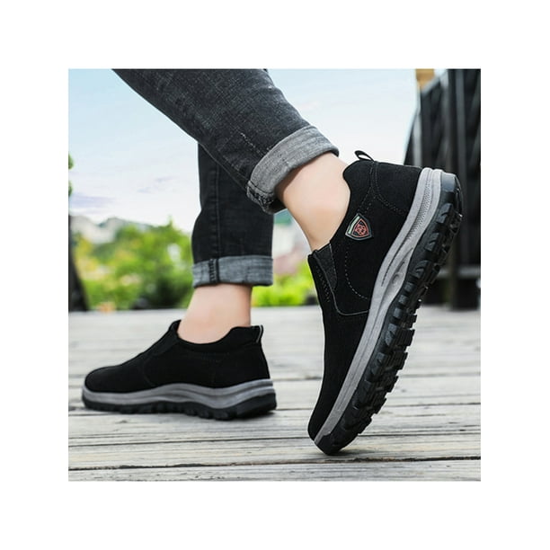 UKAP Mens Hiking Shoes Breathable Sneakers Slip On Trekking Shoe