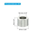 thumbnail image 2 of M4 Stainless Steel Spacers, 5 Pcs Metal Spacer Stainless Steel 4.1mm ID x 7mm OD x 5mm L Screw Standoff, 2 of 5