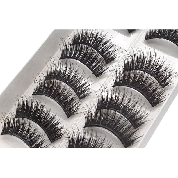 Liquidación 10 Pairs Of Mechanism Half manual False Eyelash Hard Stems Lengthen Thick