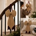 thumbnail image 6 of FeiBiQiuBi Woven Christmas Bow Ornament, Resin Bow Shaped Natural Rattan Tabletop Decor for Outdoor Indoor Decoration, 6 of 7