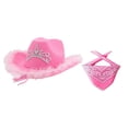 thumbnail image 2 of Sombrero de vaquero Zulema Sombrero de fieltro unisex para adultos rosado, 2 of 8