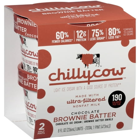 Chilly Cow Chocolate Brownie Batter Half Pints, 2pk