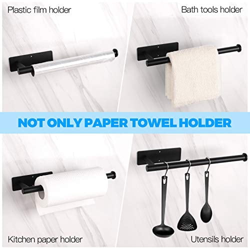 Under Cabinet Paper Towel Holder with Strong Adhesive, No Drilling Required, Rust-Resistant Stainless Steel for Kitchen, RV, and Home Use