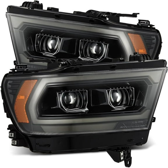 AlphaRex 19-22 Dodge Ram 1500 PRO-Series Projector Headlights Alpha Black w/Seq Signal/DRL