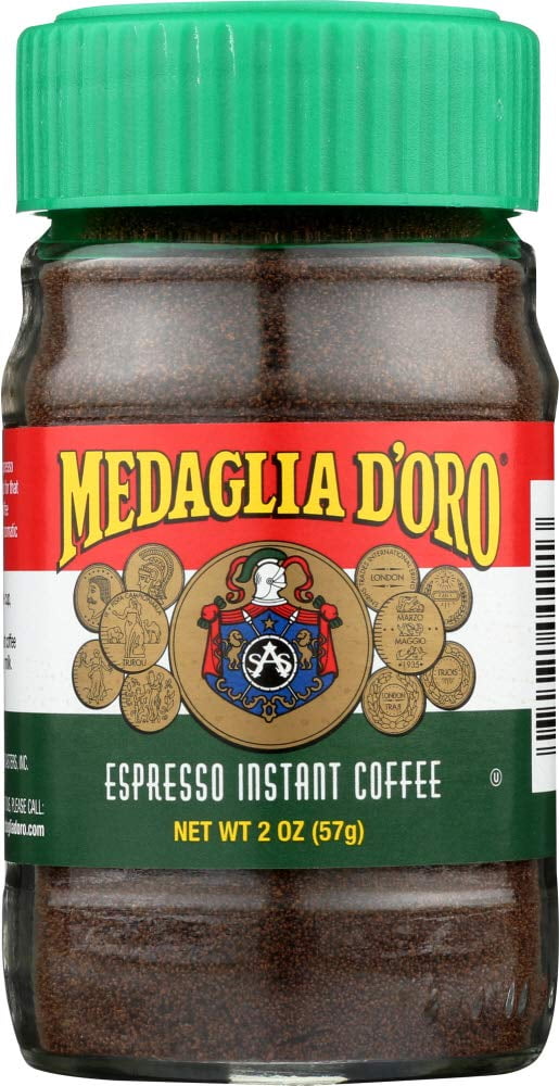 Medaglia D'Oro Espresso Instant Coffee Dark Italian Roast, 2 oz (Pack