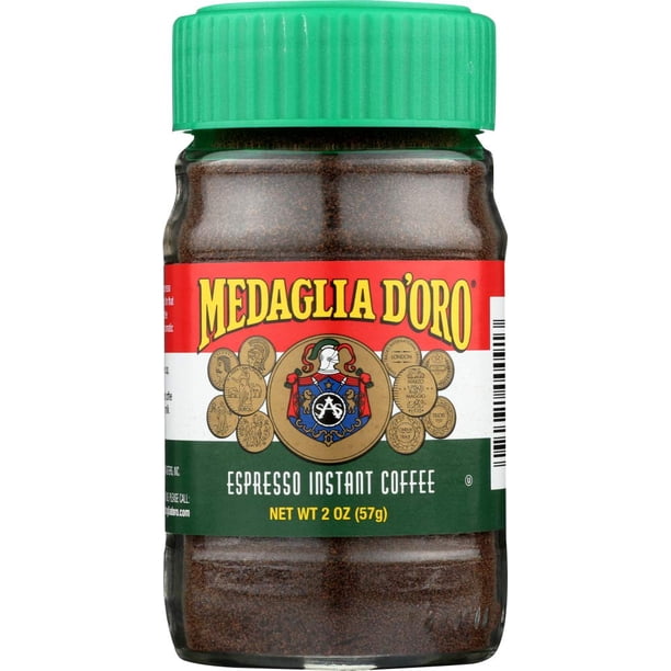 Medaglia D'Oro Espresso Instant Coffee Dark Italian Roast, 2 oz (Pack