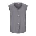 thumbnail image 5 of Bcfgryg Vest Men Lapel Sleeveless Slim Fit For Men With Vintage Casual Vests Lightweight Men's Jacket For Hiking Silver L, 5 of 5