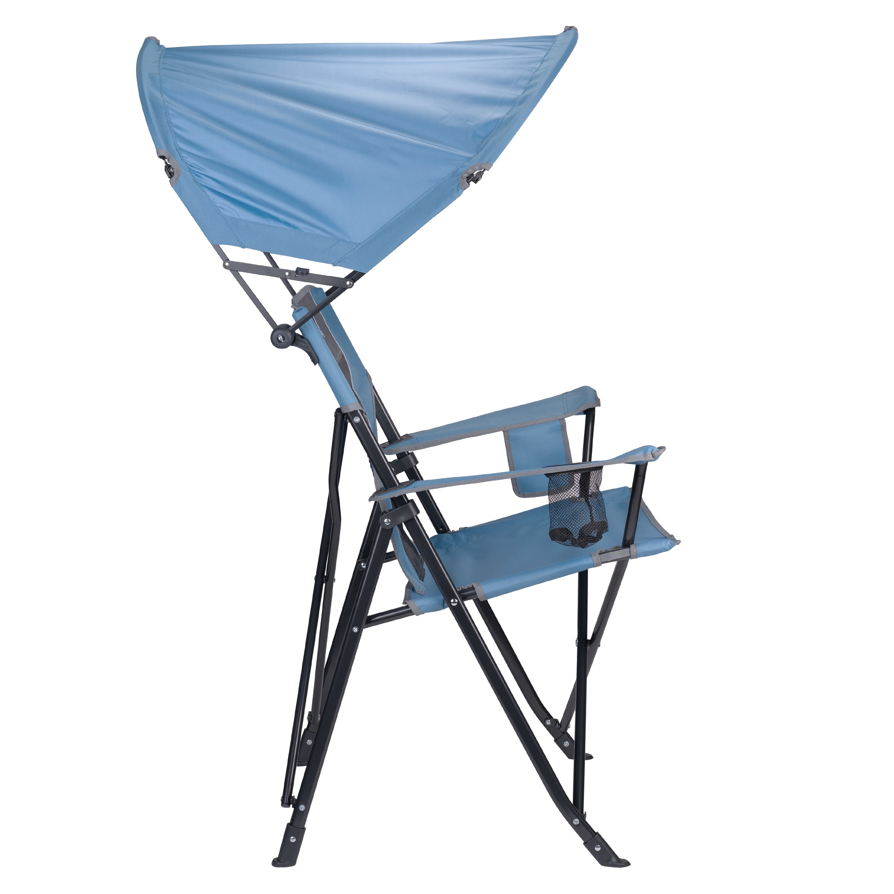 GCI Outdoor SunShade Comfort Pro Portable Folding Canopy Chair, Lichen Blue