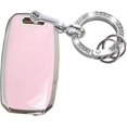 thumbnail image 2 of Key Fob Cover Compatible with Kia Optima Sorento Sportage Rio Soul Forte Carens Picanto TPU Keyless Entry Keychain Case Holder Protector,Pink-Silver, 2 of 6