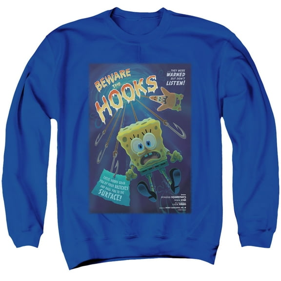 Spongebob Beware The Hooks Unisex Adult Crewneck Sweatshirt