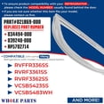 thumbnail image 3 of Whole Parts Refrigerator Freezer Door Seal Gasket (Gray) Part# 021869-000 - Replacement & Compatible with Some Viking Refrigerators, 3 of 7