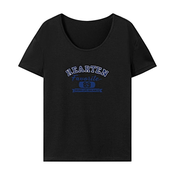 Camiseta para mujer, camisa de verano con cuello redondo para mujer, regalo de San Valentín en la calle SG