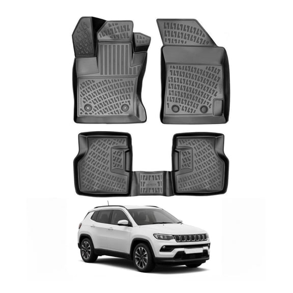 Jeep Compass 3D Floor Mat - Black | 2017 and Later