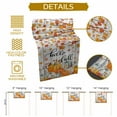 thumbnail image 6 of Table Runner Dresser Scarves 36 Inch Long,Thanksgiving Fall Maple Leaf Pumpkin Linen Dining Table Runners Autumn Plant Wood Board Tabletop Scarf for Wedding Holiday Party Kitchen, 6 of 9