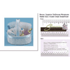 Dollhouse Miniature Bath Accessory Basket In Pink & Blue w/3-Scale Wallet Ruler