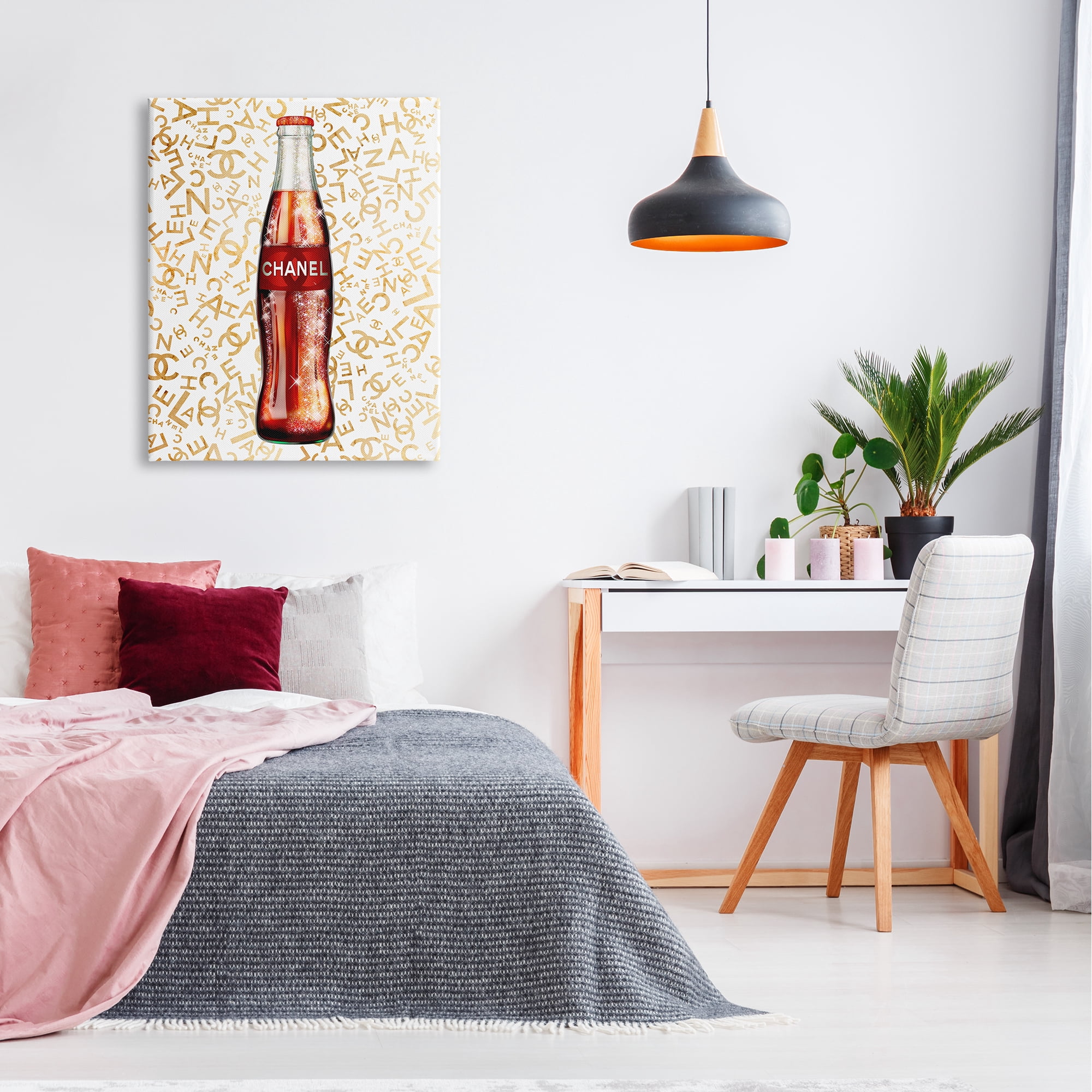 Stupell Industries Trendy Glam Pattern Vintage Style Soda Bottle Graphic Art Gallery Wrapped Canvas Print Wall Art, Design by Ziwei Li