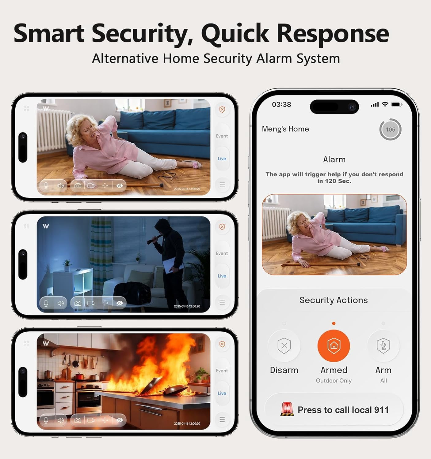 2K Indoor Security Camera, 5G/2.4Ghz WiFi Robot Cameras for Home Security, Pet/Baby Camera with Phone App Motion Detection and Alarm, Two-Way Talk, Color Night Vision, Human Detection