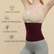 thumbnail image 4 of Entrenador de cintura para mujer, envoltura abdominal, cintura ajustada, banda, paquete de ajuste de vientre, bulto abdominal, rojo vino, 4 of 5