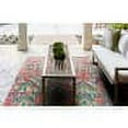 thumbnail image 2 of Ashlyn Bright Multi Outdoor Rug, Deep Pink/Green, 2ft x 3ft Accent Rug, 2 of 4
