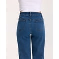 thumbnail image 6 of Lilac Sunset Women's High-Rise Slim Wide Leg Jeans, Medium Blue, Juniors 0-21, 6 of 8