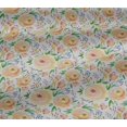 thumbnail image 4 of oneOone Cotton Jersey Yellow Fabric Leaves & Flowers Floral Sewing Material Print Fabric By The Yard 58 Inch Wide, 4 of 4