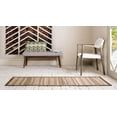 thumbnail image 4 of Unique Loom Lines Indoor/Outdoor Border Rug Beige/Brown 2' 2" x 6' 1" Runner Border Contemporary Perfect For Patio Deck Garage Entryway, 4 of 4