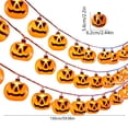 thumbnail image 3 of Halloween String Lights, Spooky Pumpkin LED Light Strings, Waterproof Lighting, Battery Operated Lights for Indoor, Outdoor Yard, Patio Halloween Party Decoration (59in 10 Lights), 3 of 6