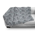 thumbnail image 2 of Floral Soft Flannel Fleece Throw Blanket, Grunge Look Sketch Art Flowers Roses Leaves Print, Cozy Plush for Indoor and Outdoor Use, 50" x 60", Blue Grey Multicolor, by Ambesonne, 2 of 5
