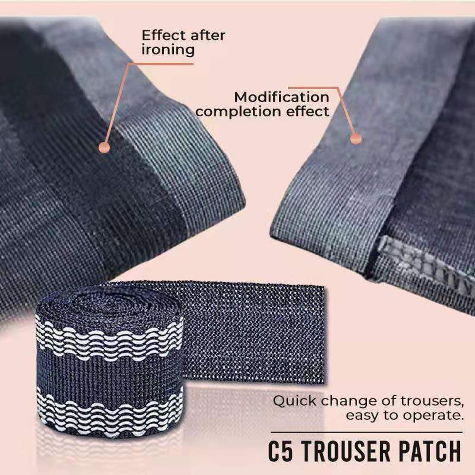  TRGGBH Self-Adhesive Hem Tape for Edge Shorten Pants Curtains  Dress Jeans Clothes, No Sew No Iron Hemming Tape, Iron on Fabric Sewing Tape  Adhesive, Soft and Cozy, Easy to Clean, 3.3