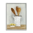 thumbnail image 4 of Stupell Industries Lemons & Utensils Kitchen Painting Food & Beverage Painting Gray Framed Art Print Wall Art, 4 of 5