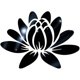 thumbnail image 1 of Lotus 3D Mirror Wall Sticker Acrylic Decal for Bedroom Living Room (Black), 1 of 5