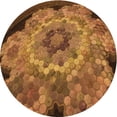 thumbnail image 1 of Ahgly Company Machine Washable Indoor Round Transitional Saddle Brown Area Rugs, 7' Round, 1 of 7