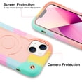thumbnail image 6 of SaniMore for iPhone 13 6.1" Magnetic Case Support Wireless Charging, Soft Silicone & Hard Plastic Frame Built-in 36 Grain N52 Magnets Heavy Duty Full Body Protective Shell, Rainbow, 6 of 7