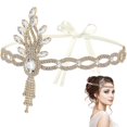 thumbnail image 1 of Accesorios para el cabello de graduación Diadema estilo años 20 estilo flapper Tocado con diamantes de imitación Tocado estilo flapper para novia Diadema para novia, 1 of 2