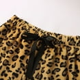 thumbnail image 7 of HOWPAY Leopard Print Sweatpants Women High Elastic Waist Casual Palazzo Trousers with Pockets Wide Leg Stretchy Lightweight Lounge Pants Brown XL, 7 of 7
