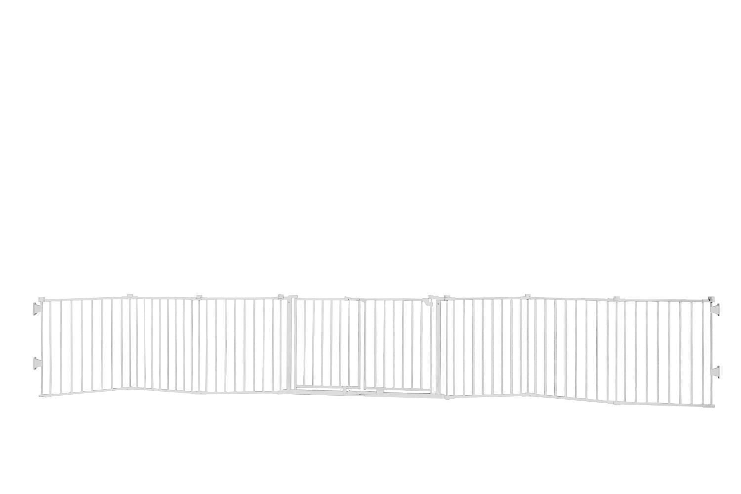 Regalo 192-Inch Double Door Super Wide Gate and Adjustable 8-Panel Play Yard, White
