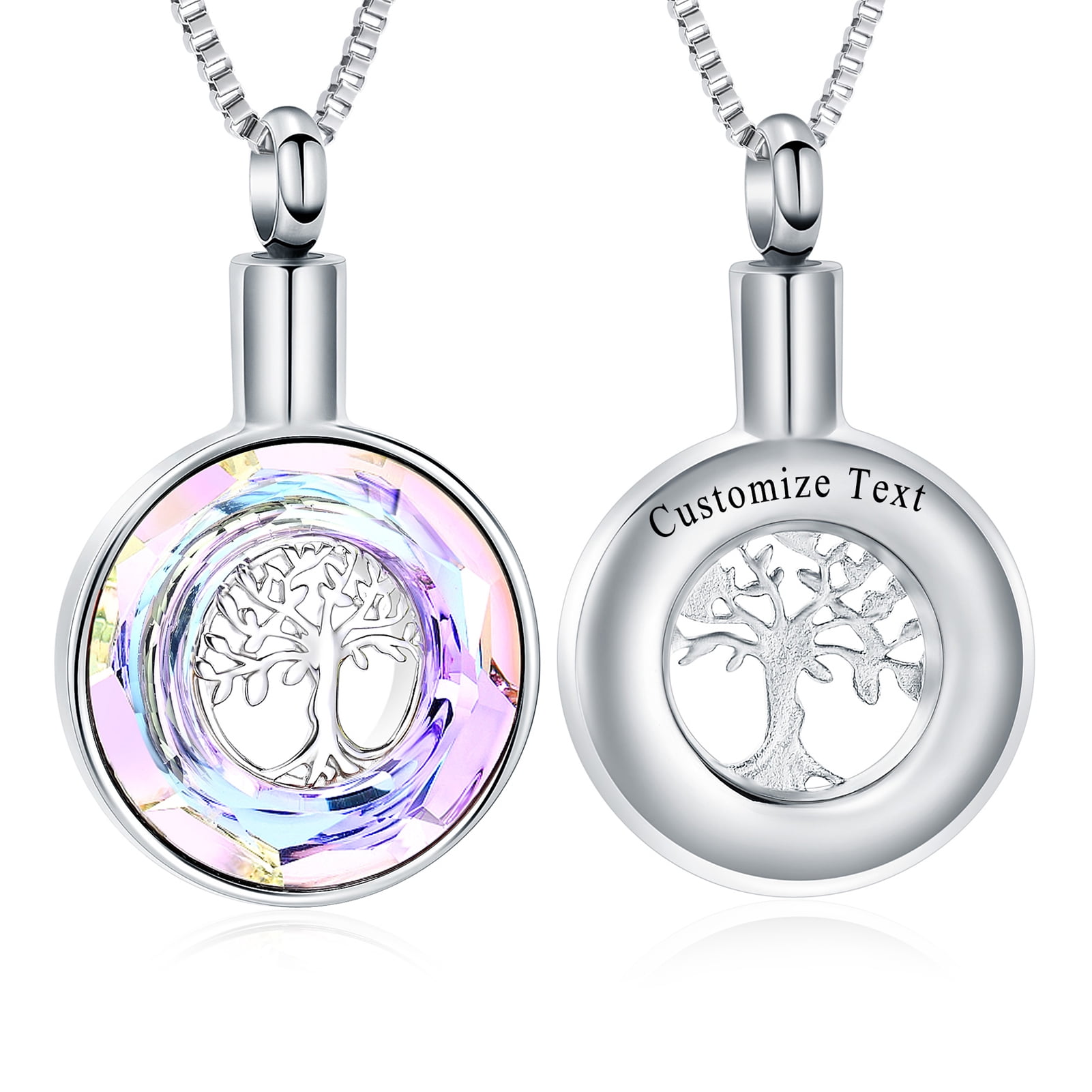 Circle Tree of Life Cremation Jewelry for Ashes Urn Necklace Urn ...