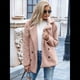 thumbnail image 4 of Abrigos de Invierno para Mujer, de Forro , Piel Sintética, de Oveja, Chaquetas Extragrandes y Modernas, Ropa de Abrigo Cálida Rosa L, 4 of 9