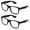 2 Black, variant on V.W.E. 2 Pairs Large Reading Glasses - Wide Fitment - Classic Design Comfortable Fitment +5.00