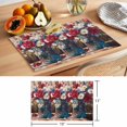 thumbnail image 6 of Independence Day Flowers Placemats Set of 8 Rose Vintage Daisy Painting Place Mats Indoor Wipeable Table Mats Washable Cloth Dining Table Placemats for Kitchen Holiday Party Home Decor 13x19 Inch, 6 of 9