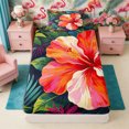 thumbnail image 4 of Manfei Boho Flowers Twin Sheets 3pcs,Hawaiian Tropical Botanical Bedding,1 Flat Sheet,1 Fitted Sheet and 1 Pillowcase, 4 of 6