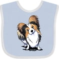 thumbnail image 3 of Inktastic Tricolor Papillon Boys or Girls Baby Bib, 3 of 4