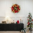 thumbnail image 5 of Barton Christmas Wreath with Red Ribbon & Bows, Green Spruce, Indoor Outdoor Holiday Decor, 35 inches, 5 of 5