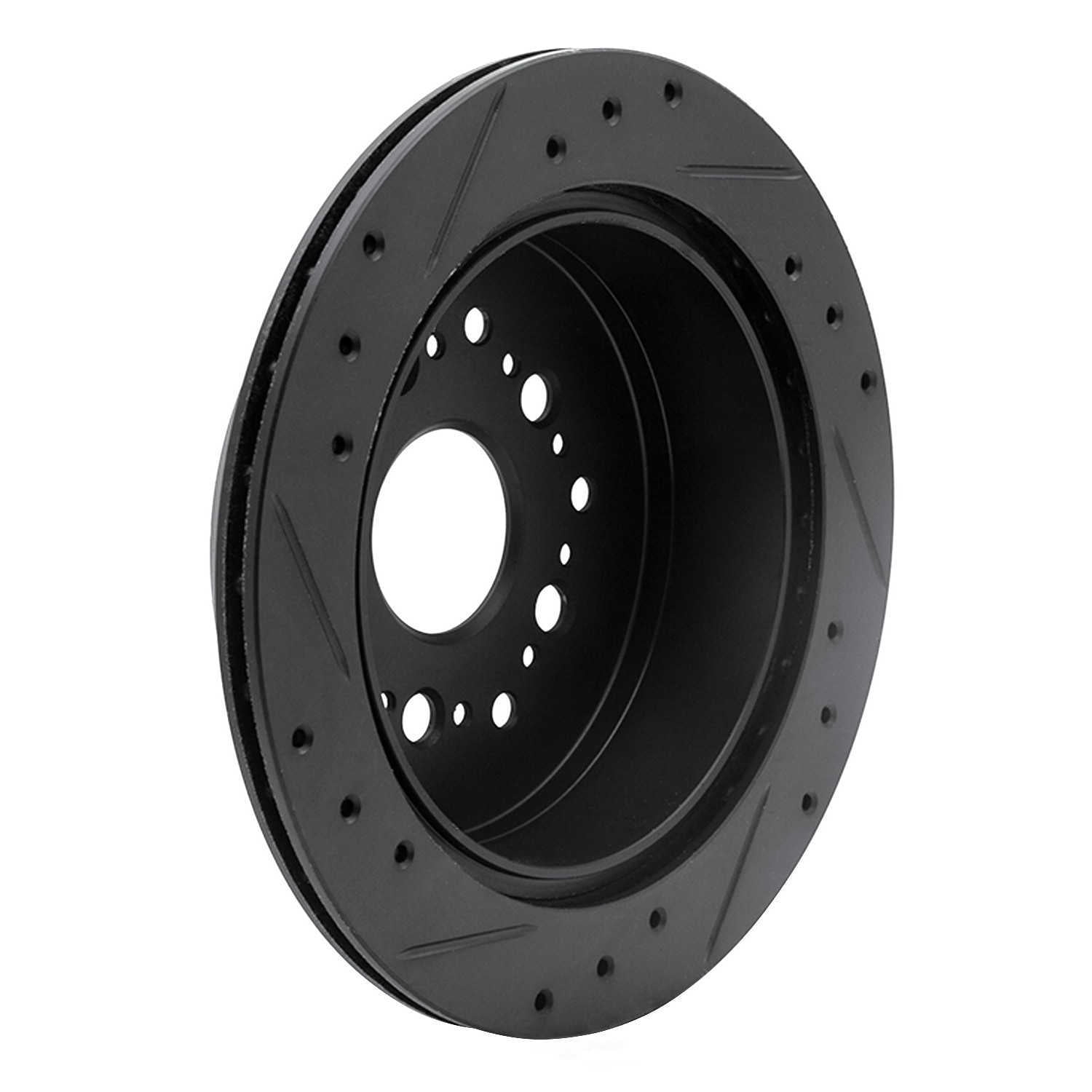 Dynamic Friction Company 633-75004R DFC Brake Rotor - Drilled And Slotted - Black