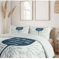 thumbnail image 6 of Ambesonne Wine Duvet Cover Sets, Glass Sun Burst and Words, 2-King, Night Blue White, 6 of 7