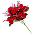 thumbnail image 2 of Ramo de Flores Artificial Moyic 5 Ramas 15 Cabezas de Terciopelo Rosa Decoración para Boda Fiesta, 2 of 6