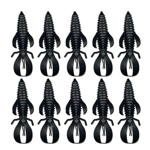 Necvior 10Pcs Soft Plastic Lures Wacky Baits Soft Worms Wacky Worms Baits Wacky Worms Fishing Lures Fishing Wacky Lures