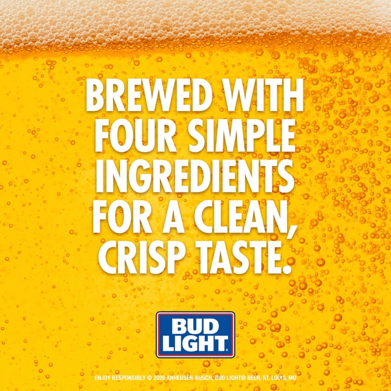 Bud Light American Light Lager Beer 30pk 12 fl oz cans 4.2% ABV